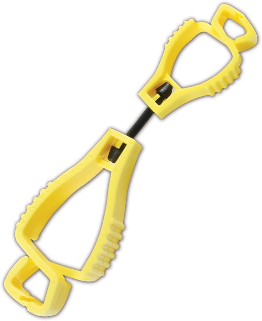 Glove Guard GG1939HVY Plastic Clip Belt Attachment, Non Conductive, Standard, Hi Vis Yellow (3 Pack)