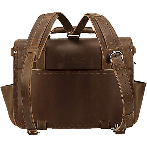 Travel Duffle Bag Luggage Bag Retro Backpack Leather Travel Shoulder Bag Laptop Computer Bag for Men and Women,Brown-41 x 20 x 29cm3