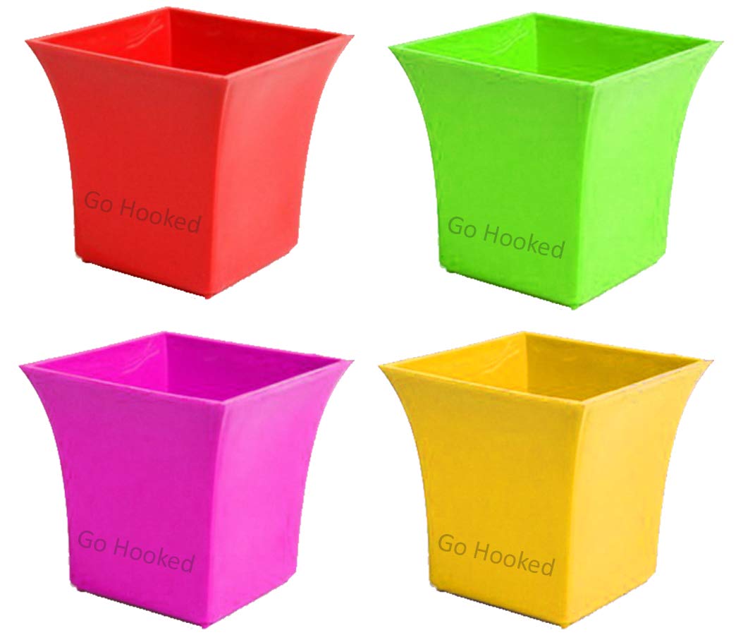 See full amazon price history chart for Go Hooked Multicolored Unbreakable Plastic Uber Pots for Indoor & Outdoor Plants (6.5x6.5x6 Inch) (Pack of 4, Multicolored) Go Hooked Multicolored Unbreakable Plastic Uber Pots for Indoor & Outdoor Plants (6.5x6.5x6 Inch) (Pack of 4, Multicolored) (B08M69T6YF) Amazon Price History, Amazon Price Tracker