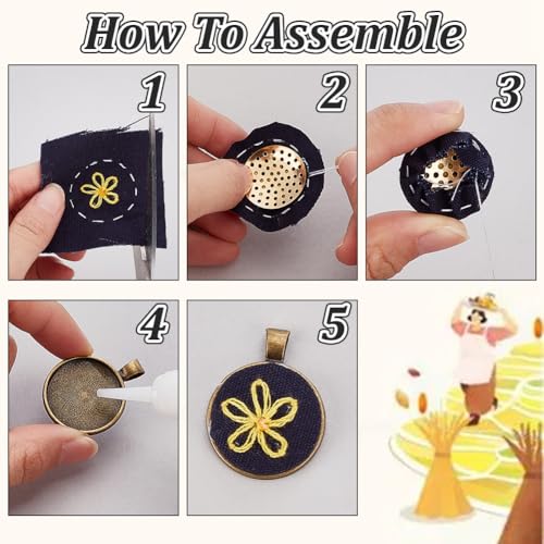 Kit de fabricación de broches con base de alfiler de hierro para suministros de joyería 5