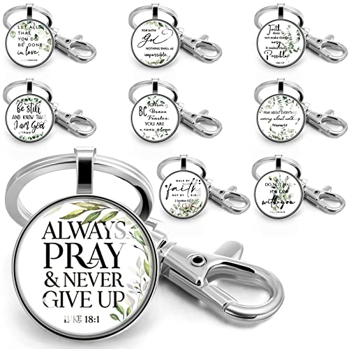 Image of Fumete Christian Keychain Bulk Bible Verse Religious Scripture Quote Inspirational Key Rings Gift for Women Men Church Pastor