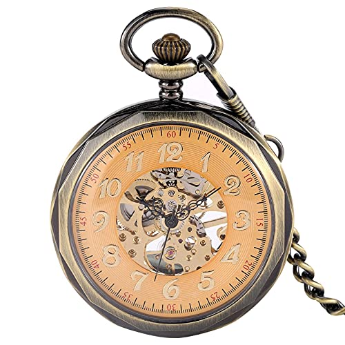 Gentleman Pocket Watch, Pocket watch,Coverless manual mechanical pocket watch with Arabic numerals dial (Color : Bronze) steampunk buy now online Gentleman Pocket Watch, Pocket watch,Coverless manual mechanical pocket watch with Arabic numerals dial (Color : Bronze) steampunk buy now online