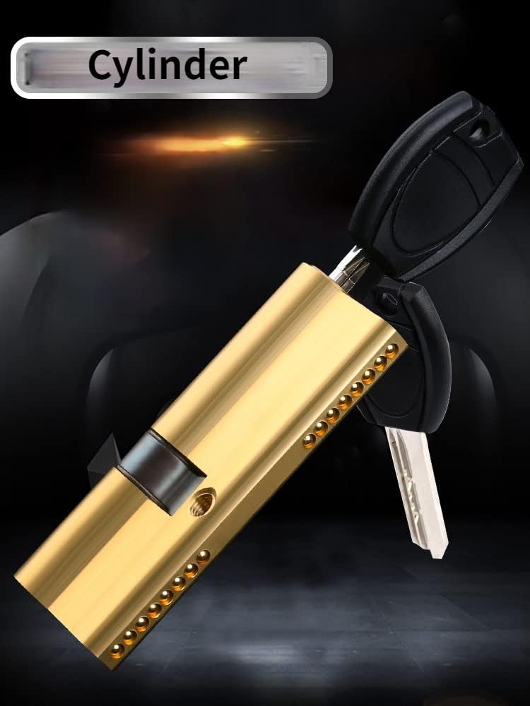 Door Lock Barrel,Lock cylinders, Anti-Theft Cylinder Door Lock Core Old-Fashioned Access Door Double-Open All-Copper AB Door Lock Core Universal Type (Color : 70mm35add35) (Color : 80mm40add40)