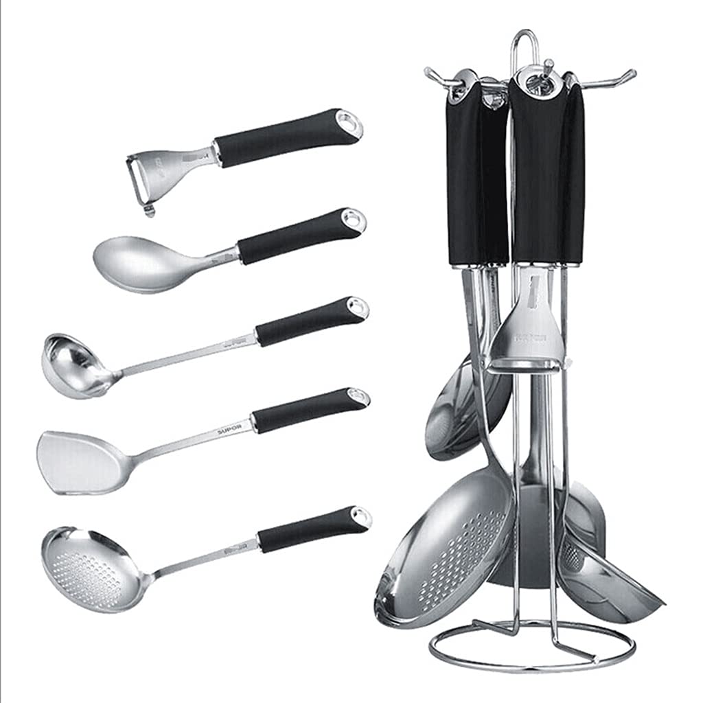 GTHTUHFD Cooking Utensil Set Simple Stainless Steel Kitchen Utensil Set Home Cookware Restaurant Kitchen Gadgets Cookware Set Kitchen Gadgets Tools Cookware Set,A
