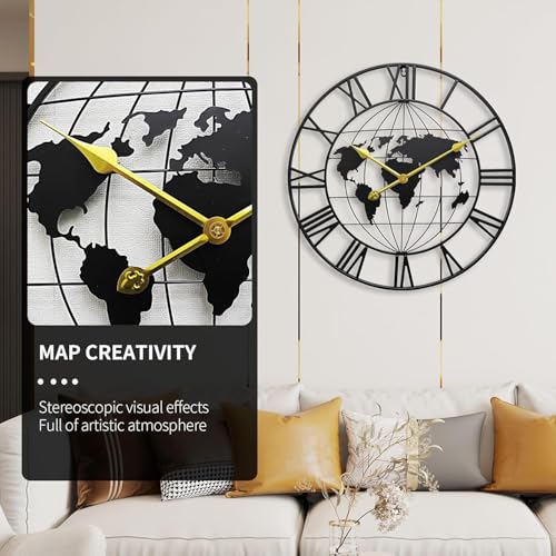 Image of Material Metal Wall Cloc Big Size Wall Clock Modern Clocks for Living Room Stylish Wall Clocks for Home Decoration Designer Wall Clock (50 cm)