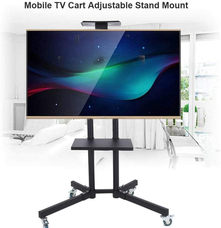 Tv Stand Mobile Cart Adjustable Mount for 32-65 Inch LCD/led Flat Panel Screen with Wheels Bracket for