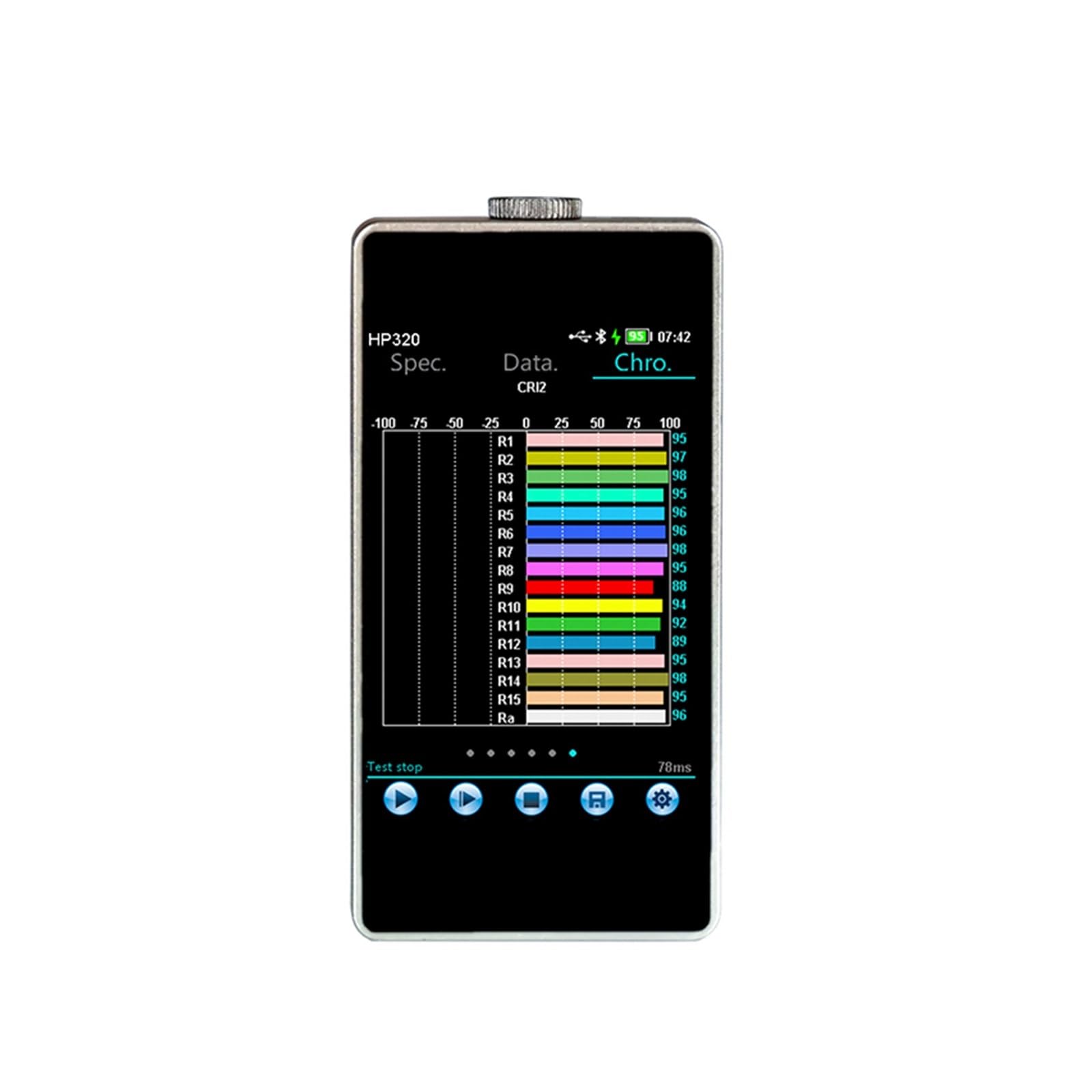 Espectrofotómetro, Espectrómetro Óptico De Luz LED HP320 Mano Para Medir La Iluminación Y Temperatura Color
