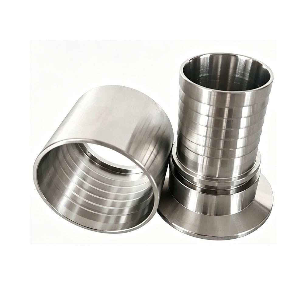 Złącze zatrzaskowe z końcówką do piwa ze stali, Adapter hydrauliczny 304 SS Króciec do węża 38 mm na zacisk K50,5/K64, odporny kwasy i korozję(K50.5mm-47mm-64mm)