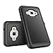 Tekcoo Galaxy Luna Case, Galaxy Amp 2 Case/Express 3 Case/J1 2016 Case, [Tmajor] Shock Absorbing Rubber Plastic Defender Case for Samsung Galaxy Luna/Amp 2/Express 3/J1 2016 -Black