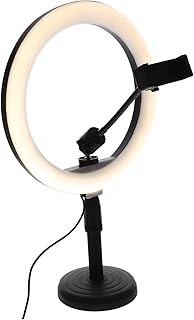 JEWEDECO Live Fill Light Ring Phone Holder Cell Phone Stand for Desk Professional Ring Light Ring Lights Outdoor Phone Ring Light Desk Ring Light Standing Ring Light Tabletop Ring Light
