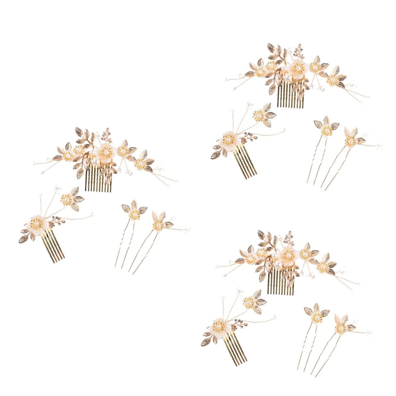 DOITOOL 12stücke Teiliges Set Haarschmuck Mit Perlen Aus Goldlegierung Handgemachte Hochzeitsfrisur Für Bräute Stilvolle Haaraccessoires Für Elegante Anlässe