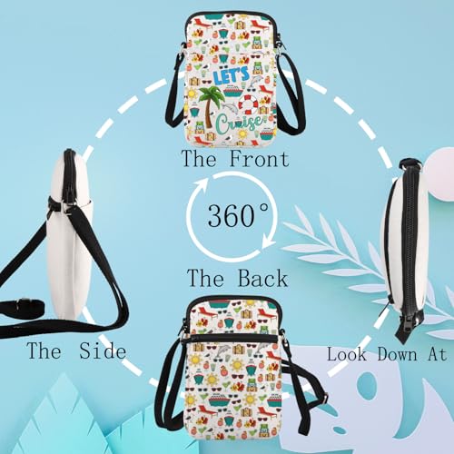 Image of LEVLO Cruise Vacation Crossbody Bag Summer Beach Vacation Gift Let's Cruise Shoulder Bag Cruise Trip Merchandise