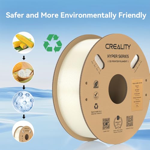 Image of Official Creality Hyper ABS Filament 1.75mm, 3D Printer Filament ABS for High Temperature Resistance, 1kg(2.2lb) /Spool, Dimensional Accuracy ± 0.05 mm, Fits for Most 3D Printers