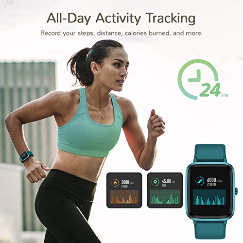 Letsfit Smart Watch, Fitness Tracker with Heart Rate Monitor, Activity Tracker with 1.3 Inch Touch Screen, IP68 Waterproof Pedometer Smartwatch with Sleep Monitor, Step Counter for Women and Men