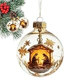Ornamenti per presepe, decorazione a globo 3D, ornamento religioso con design natalizio, ornamento per presepe da utilizzare per vacanze domestiche o compleanni, Halloween, decorazioni per le vacanze