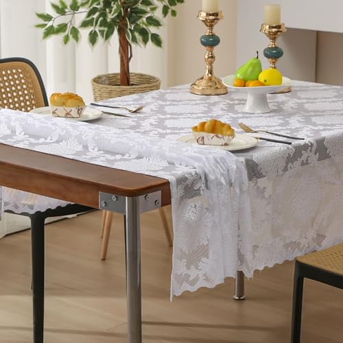 Nappe table picnic rectangulaire 140x200 antitache lavable en polyester brodée - 5