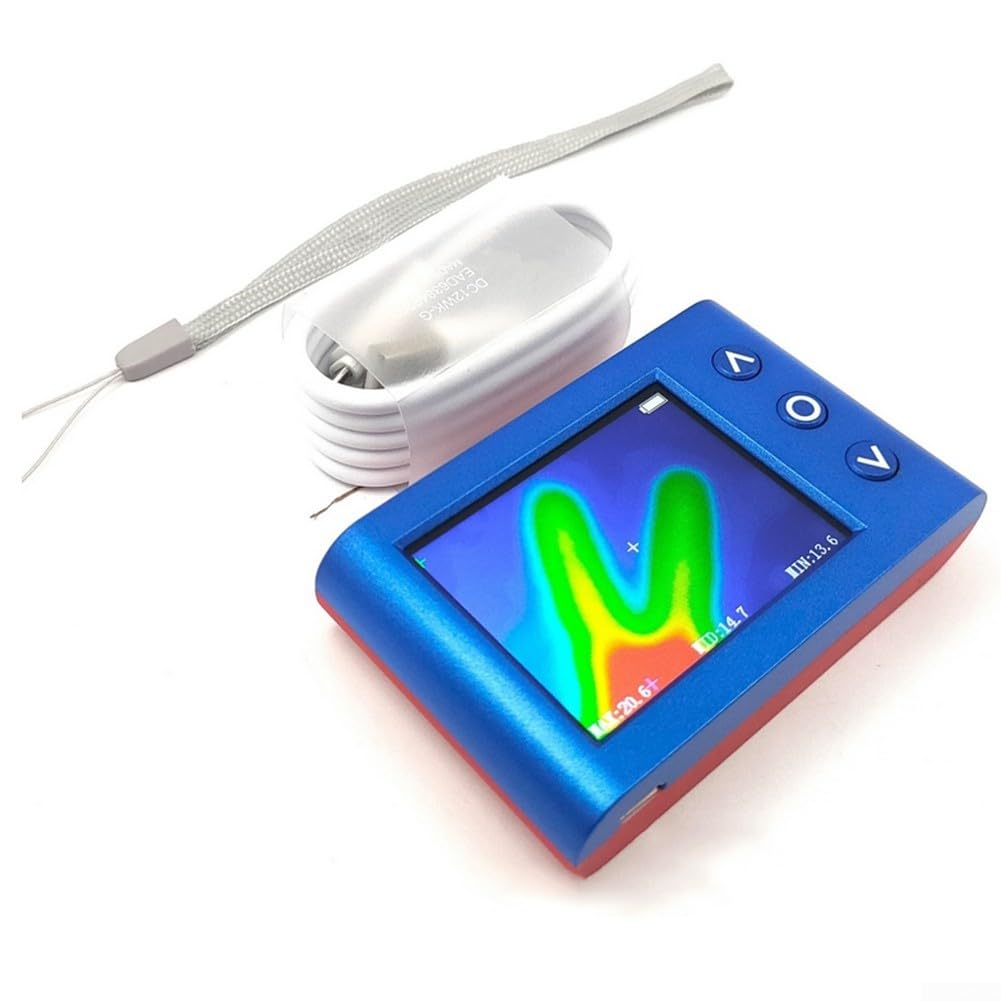 Visor de cámara térmica recargable MLX90640 Pantalla infrarroja de alta resolución Emisividad ajustable Campo ancho para detección precisa de temperatura PCB del cuerpo humano