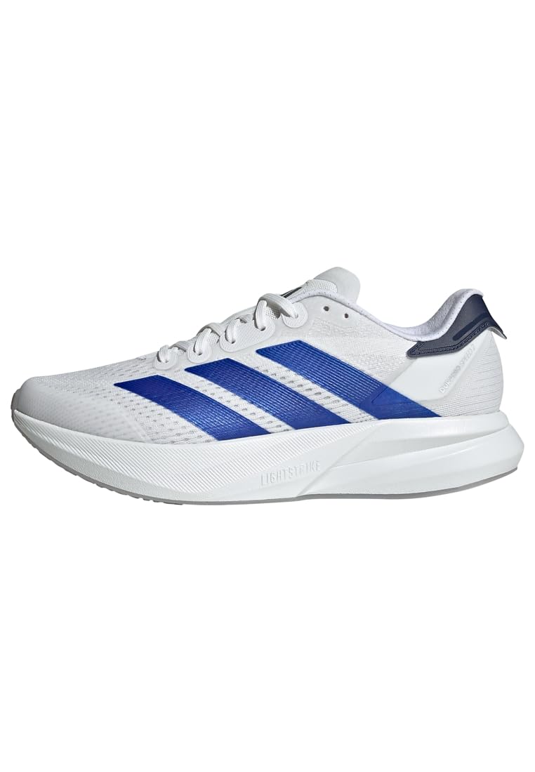 adidas Herren Duramo Speed 2 Running Shoes, Cloud White/Lucid Blue/Dark Blue, 43 1/3 EU