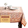 Maison d Hermine 100 Cotton Table Cover 60×60 Square Decorative Tablecloth Washable Tablecloths for Dining Home Farmhouse Party For Thanksgiving Christmas Palatial Paisley Collection