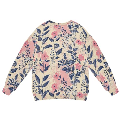 JUNZAN Flowers Orchid Lily Basil Blush Big Girls Hoodie Sweatshirt Long Sleeve Boys Sweat Shirt Athletic 4T2