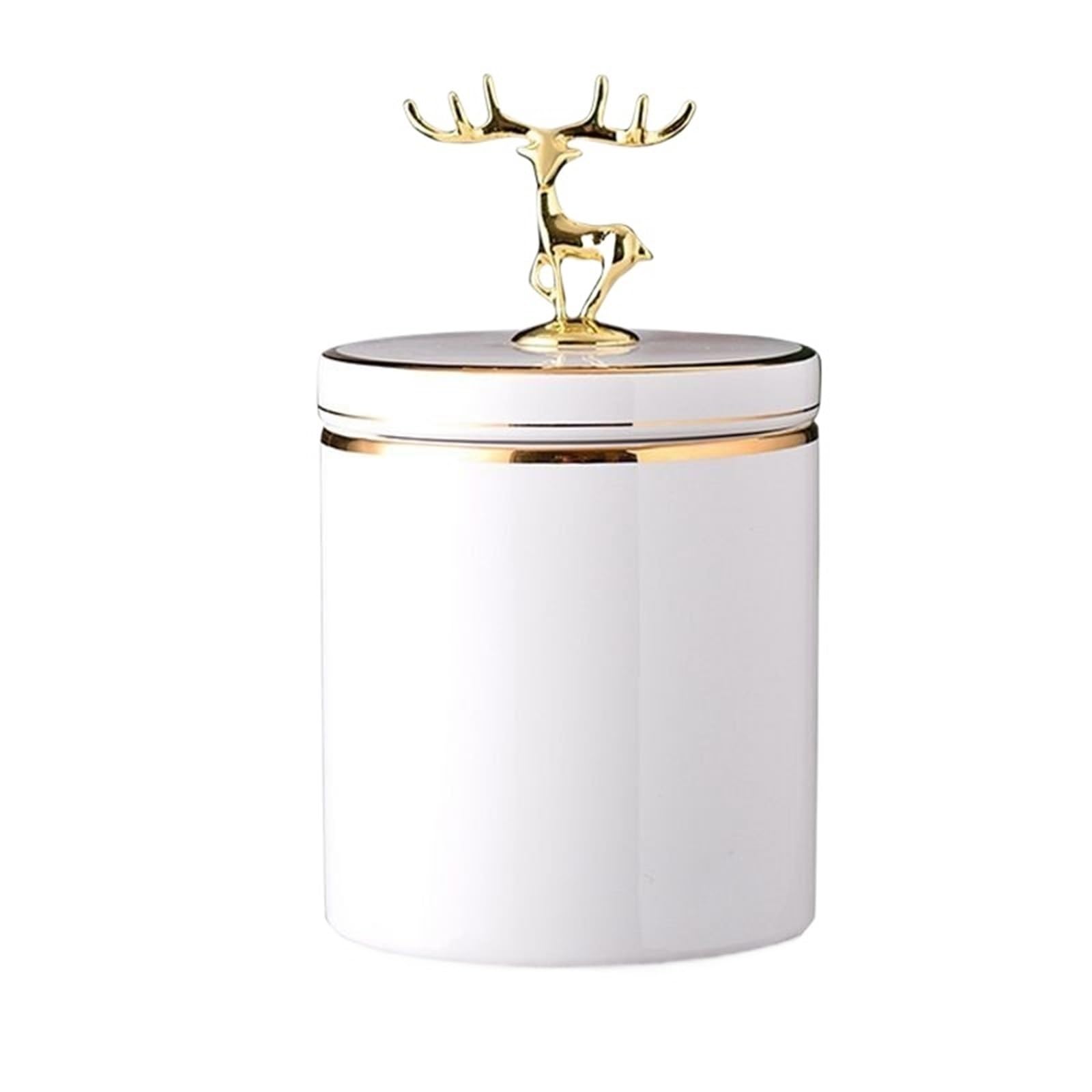 Jonesangle Pet Urn Cat Dog Died Memorial Sealed Moisture Collection Hair Memorial Home Put Urn Moisture Storage Jar(Deer-White L)