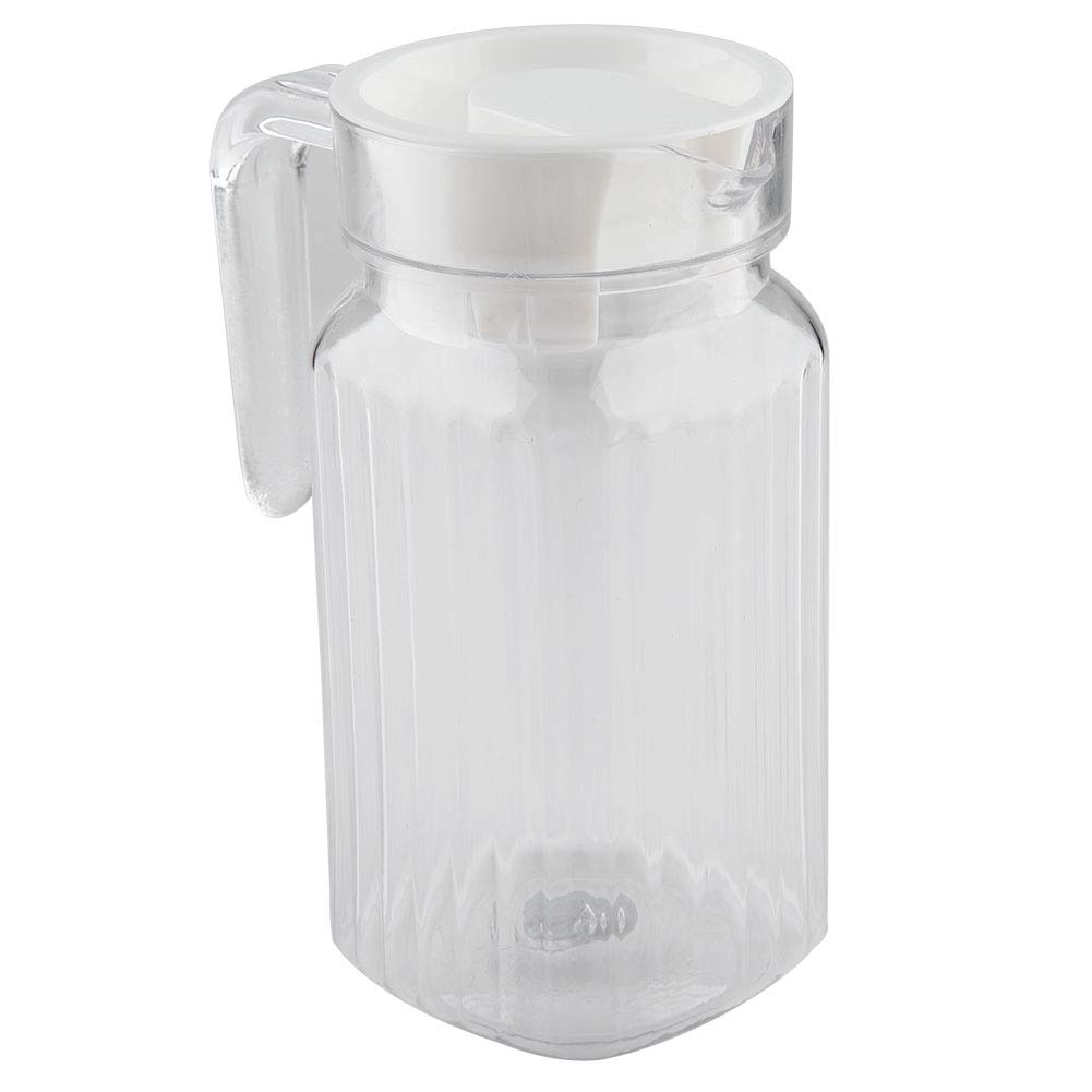 Serveware,Yctze small pitcher Acrylic Transparent Bottle Striped Water Ice Cold Jug with Lid for Bar Home (500ML)