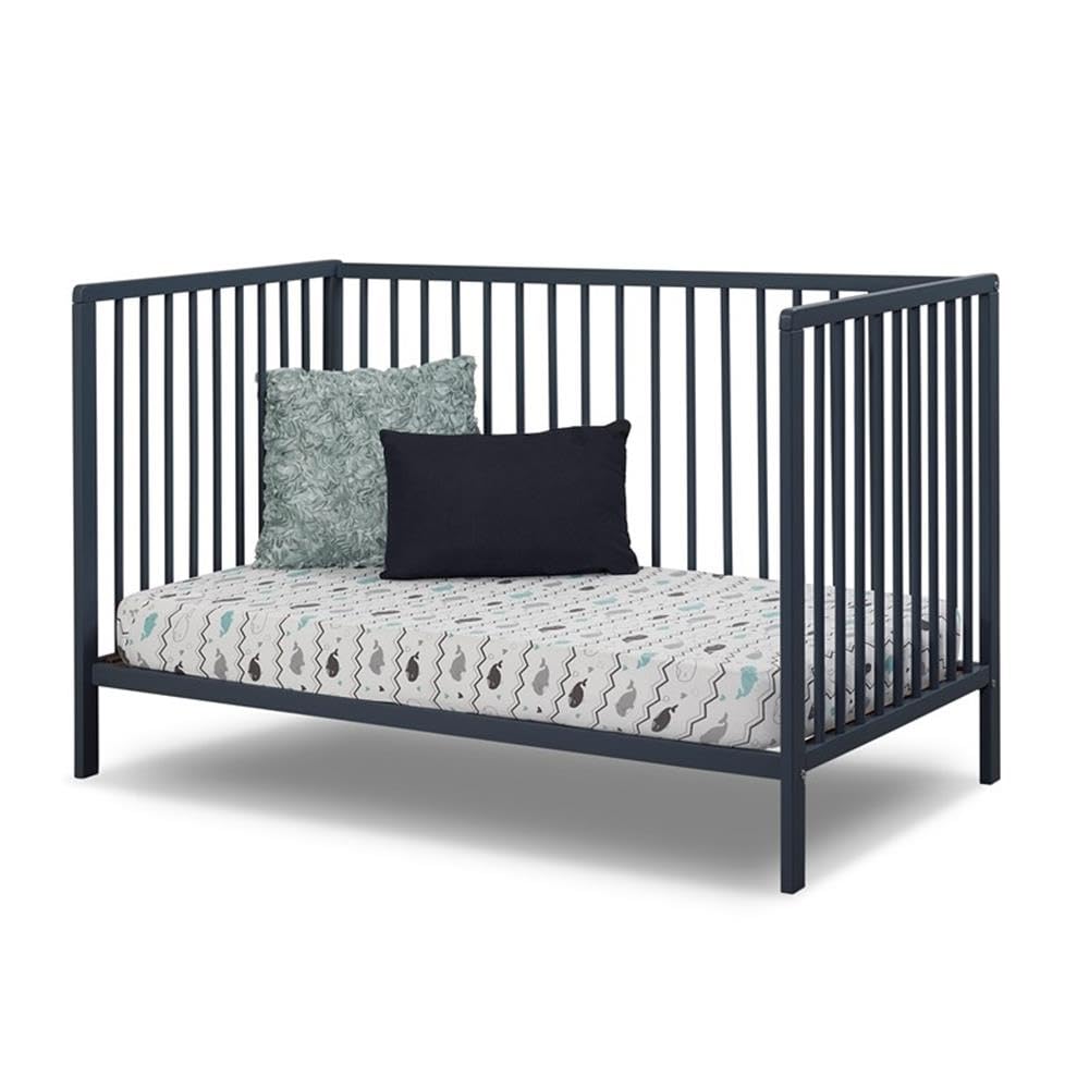 Sorelle Pemberly Row Contemporary Wood 3-in-1 Convertible Crib in Gray