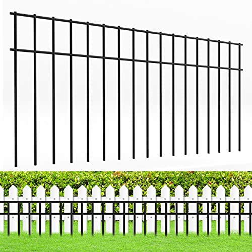 Elecoman 10 Pack 24X15In No Dig Fence,Animal Barrier Fence With 1.5In Spike Spacing,Underground Decorative Garden Fencing For Dogs,Metal Steel Fence Ground Stakes Defence For Outdoor Yard Patio #TOP3