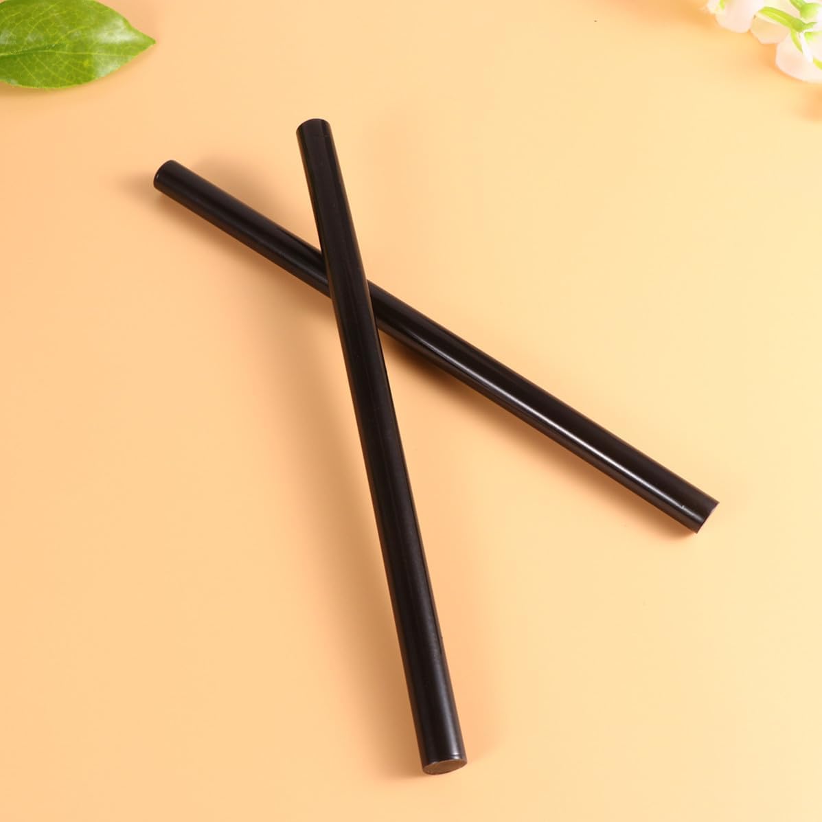 Mobestech 24pcs Black Hot Melt Glue Sticks 19cm Eva Fast Melting Adhesive Sticks for Most Surfaces for Home Use and Store Use