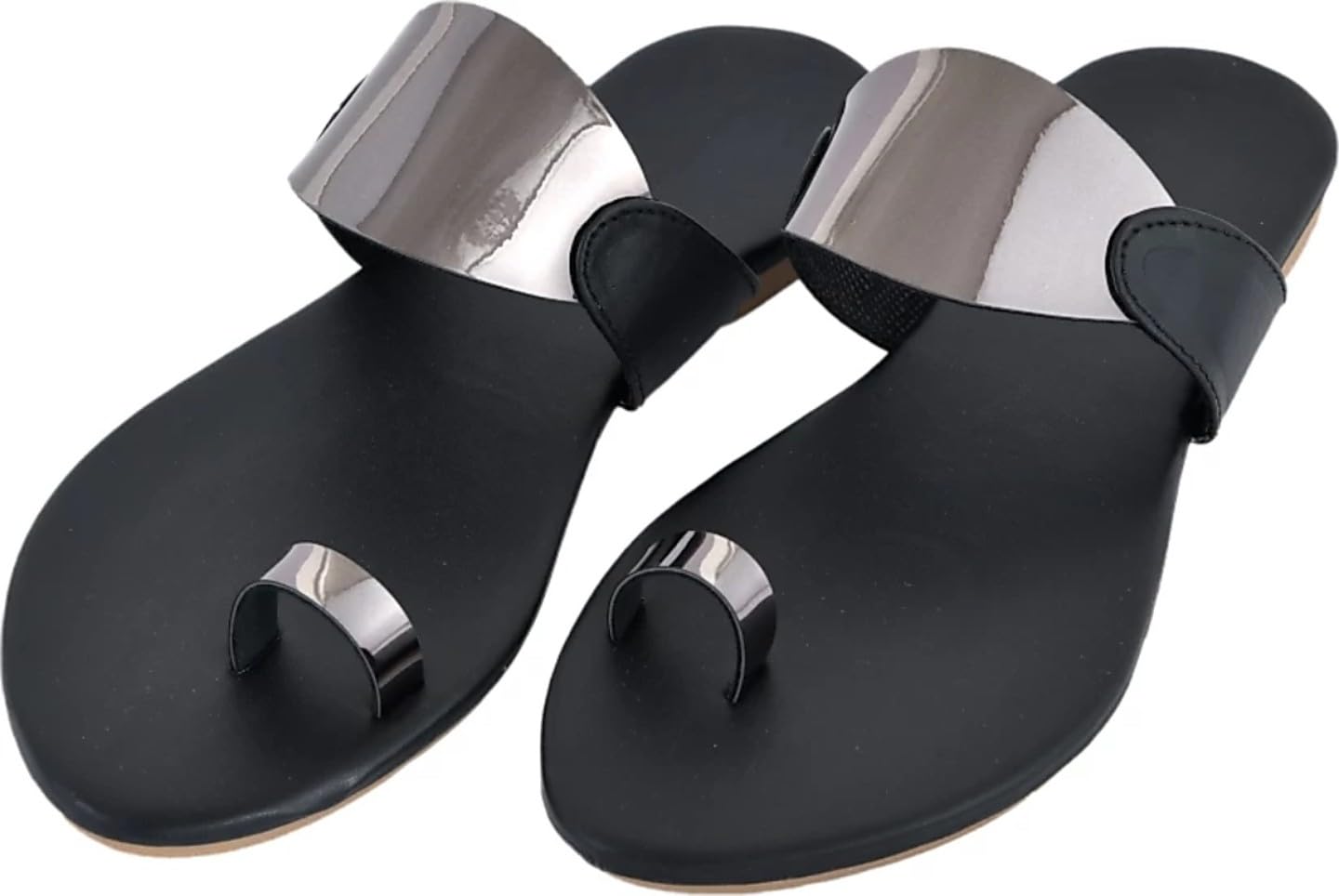 PADUKI Synthetic Leather Casual Flats Fashion Sandals for Women (Silver, 4 UK) (Set of 1 Pair) (1990) (B0CMKX5T68) Amazon Price History, Amazon Price Tracker
