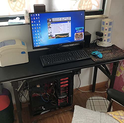 Bureaumat, bureaumat, 120 x 60 cm, PU-lederen bureaublotter met randbescherming, glad schrijfmat, multifunctionele… - Image 7