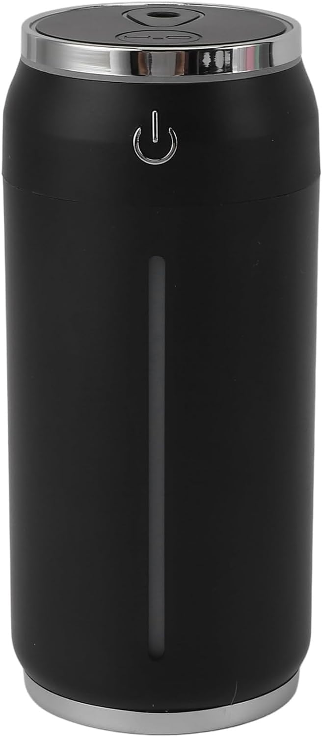 Domésticos Humidificadores portátiles pequeños de niebla fría ABS con 7 colores de luz, mini humidificador portátil compacto for escritorio de oficina, dormitorio, aire del coche (blanco)(Nero)
