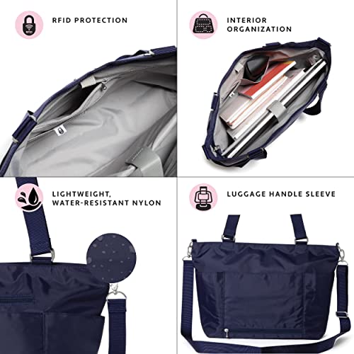 Baggallini Essential Laptop Tote Bag For Women - Work Tote Bag With Laptop Sleeve - Travel Shoulder Bag With Luggage Sleeve #TOP2