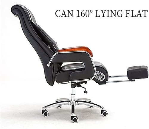 Miniatura 7 de Comfortable Leather Office Desk Chairs with Padded Ergonomic High Back Computer Chair Reclining for Home Live Streaming