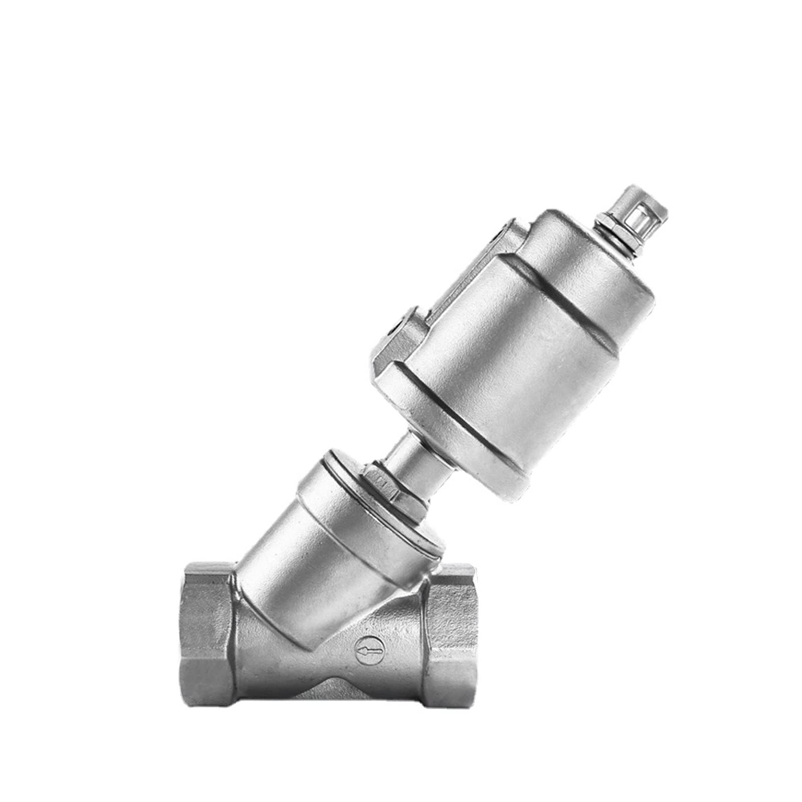 1/10.2 cm 3/20.3 cm 1/5.1 cm 3/10.2 cm 2.5 cm BSPT żeński zawór kątowy ze stali nierdzewnej 304 uruchamiany pneumatycznie zawór kątowy para gazowa olej wodny do gazu, oleju, cieczy, wody (2.5 cm