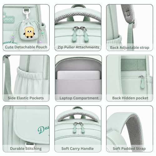 Image of Korean Style Unisex School & College Backpack Bag | 18 Inch Large Capacity Bag For Girls & Boys Age of 12-16 Years | Best For Middle & High School, College, Tution, Travel, Camping