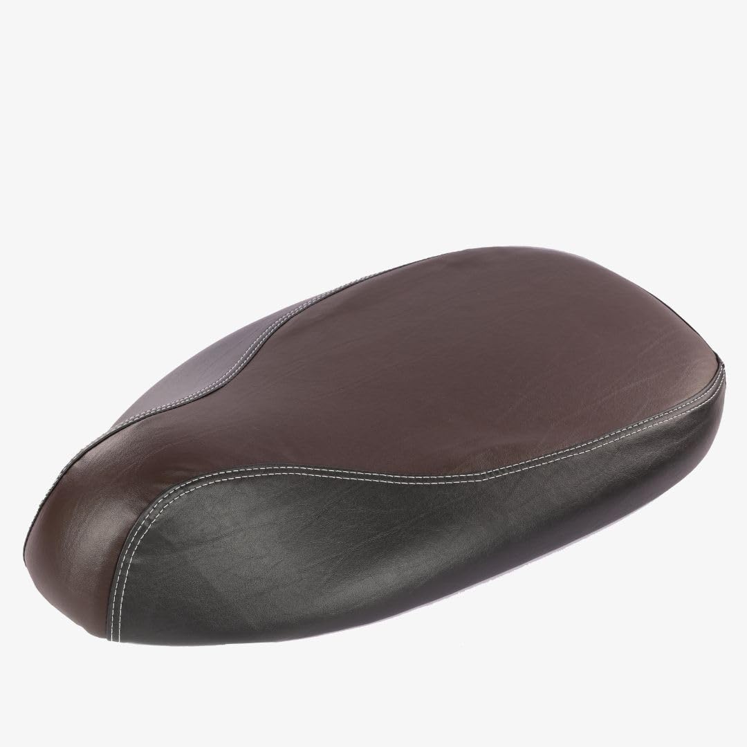 Favourite Auto Accessories Dual Coloured Seat Cover with Pro Leather Finish for Ola S1, Ola S1 Pro, Ola S1 Air, Ola S1 X+ (Brown & Black)