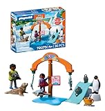 PLAYMOBIL | Animals & Friends | Zoo Expédition sur glace | Pingouins et phoques avec un carrousel d'alimentation | Jouet pour enfants à partir de 4 ans | 72073