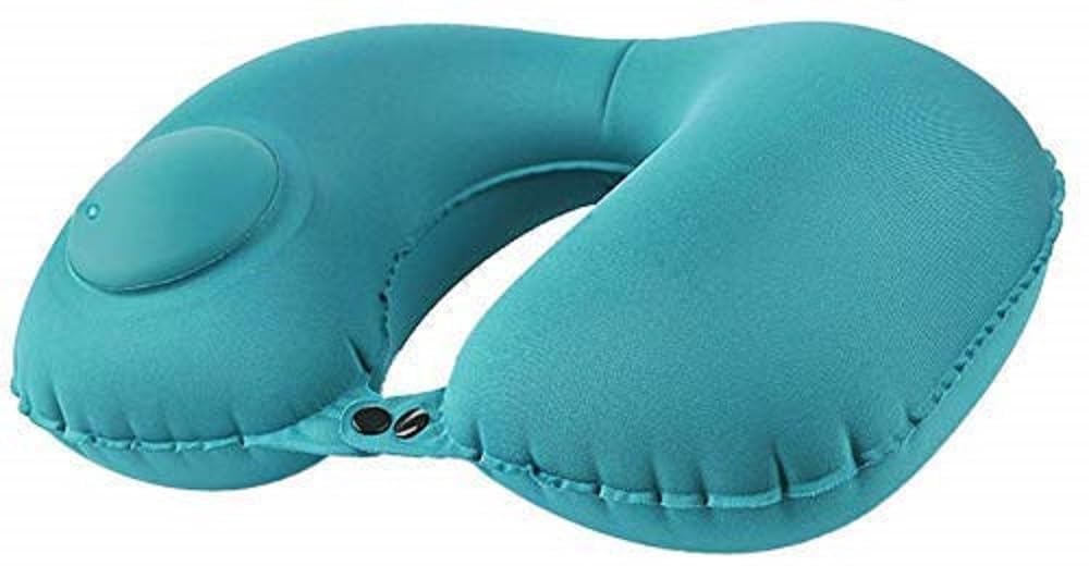 Param house Button Travel Neck Pillow Portable Push Type Automatic Inflatable U Shaped Pillow Neck Rest Self Inflating Air Cushion for Outdoor Travelling Flight Car Office Camping-image-46