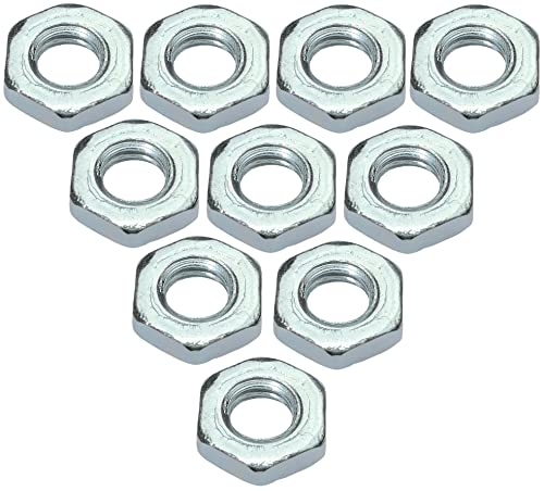 AERZETIX - C49447 - Lot de 10 Écrous bas M4 hexagonaux/6 pans - contre écrous à filetage métrique - en acier zingué