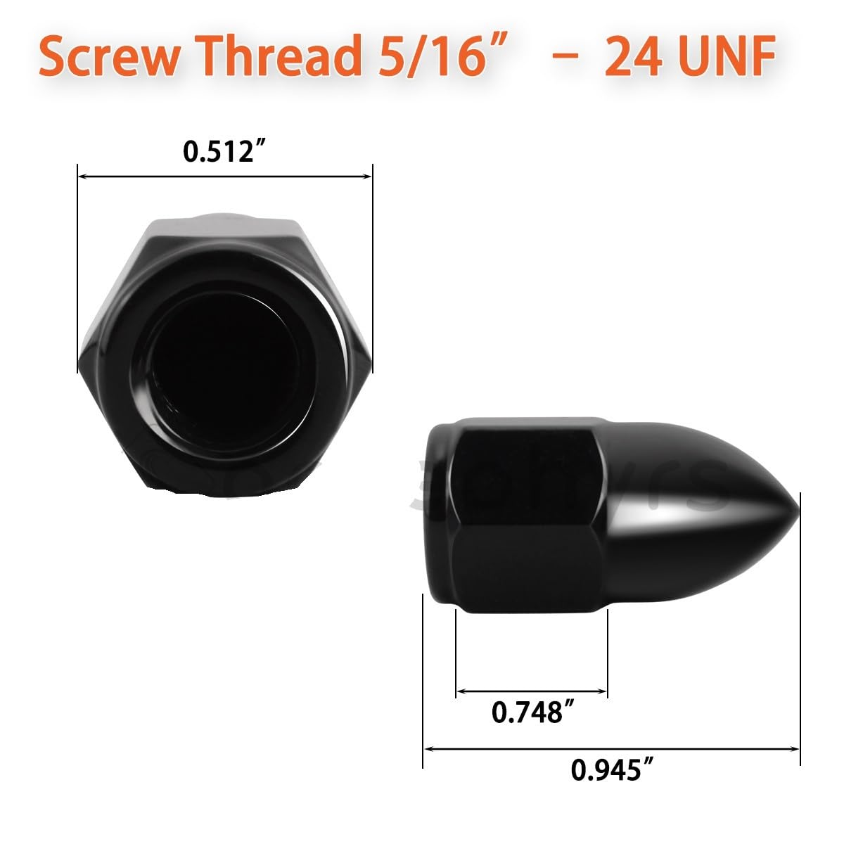 Kit dadi ciechi da 5/16″-24 Specchietti retrovisori for moto Accessori for Harley Softail Sportster 883 Electra Street Glide Fat Boy Dyna(1 Pair Chrome)