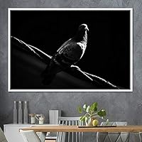 Framed Canvas Wall Art Silhouette of Bird Canvas Prints Home Artwork Decoration for Living Room,Bedroom - 16x24 inches