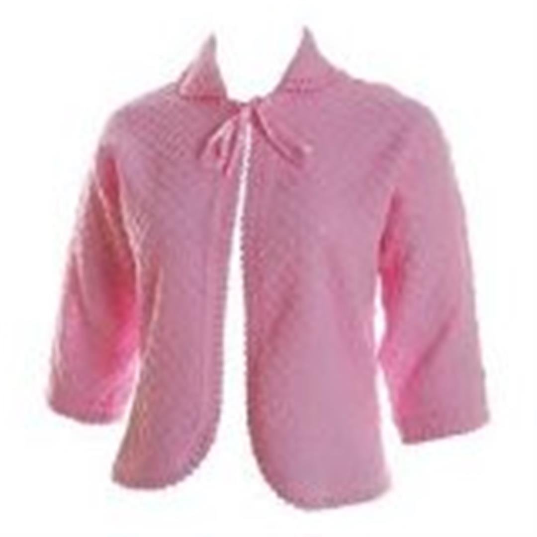 Ladies Knitted Bed Jackets | Stylish & Comfortable Traditional Bed Jackets by Lady Olga Pink OS (16-18)