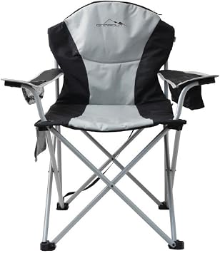 CAMPOUT Caspian Camping Chair, Durable Camping Equipment, Camping Accessories, Outdoor Sports, Outdoor Sports, Hiking, Backpacking Travel, Grey