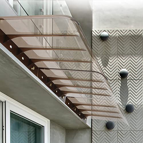 Auvent de porte polycarbonate haute résistance avec protection UV extérieur