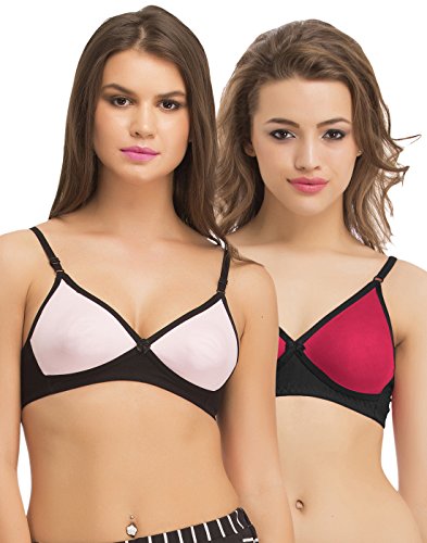 Image of Clovia Women's Pack of 2 Non Padded T-Shirt Bra