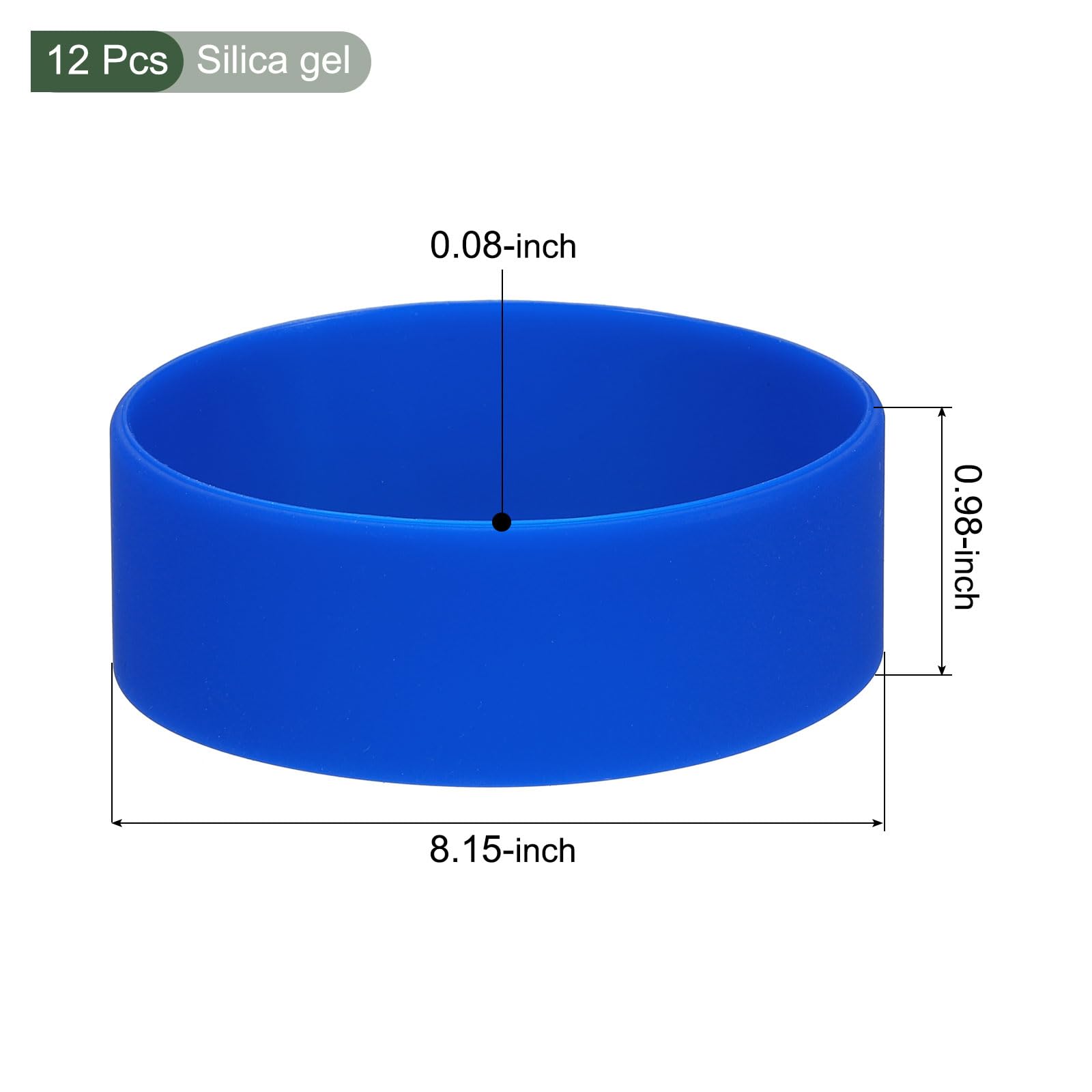 YOKIVE 12 Pcs Sublimation Tumblers Holder Ring Bands, Heat Resistant Elastic Silicone Accessories - Image 2