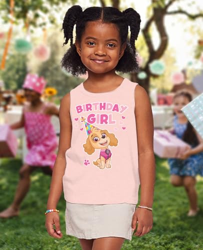 Image of Skye Birthday Girl Tank Top | 2nd 3rd 4th 5th Birthday Gift for Toddler Paw Patrol Fans - Summer Sleeveless Shirt