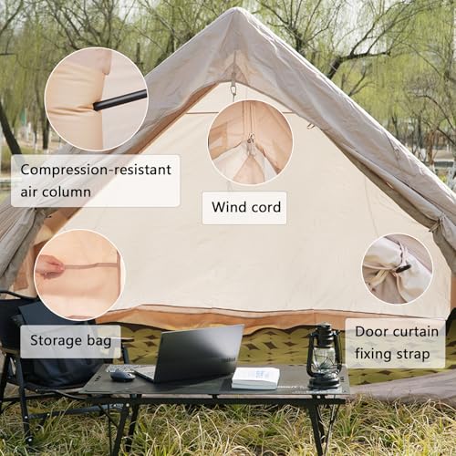 WENZEFZZB 2025 Enhanced Waterproof Inflatable Camping Tent for 5-8 Guests, No Assembly Required Luxury Glamping Dwelling, Oxford Fabric Inflatable Tents with Hand Pump - Image 5