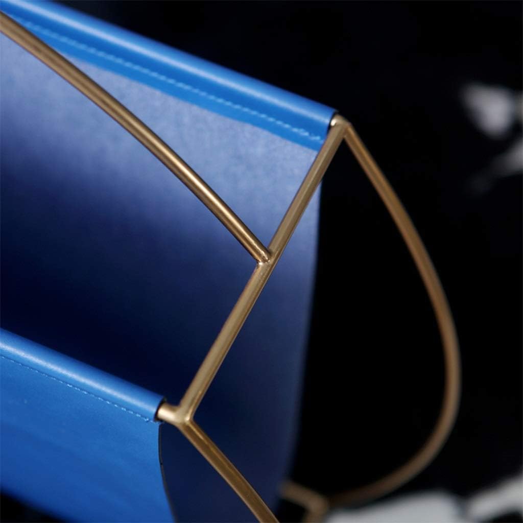 Newspaper Rack Rack Metal Floor Rack Home 1 Rust Safe and Stable Newspaper Rack (Color : Blue Size : 56 15 47CM)